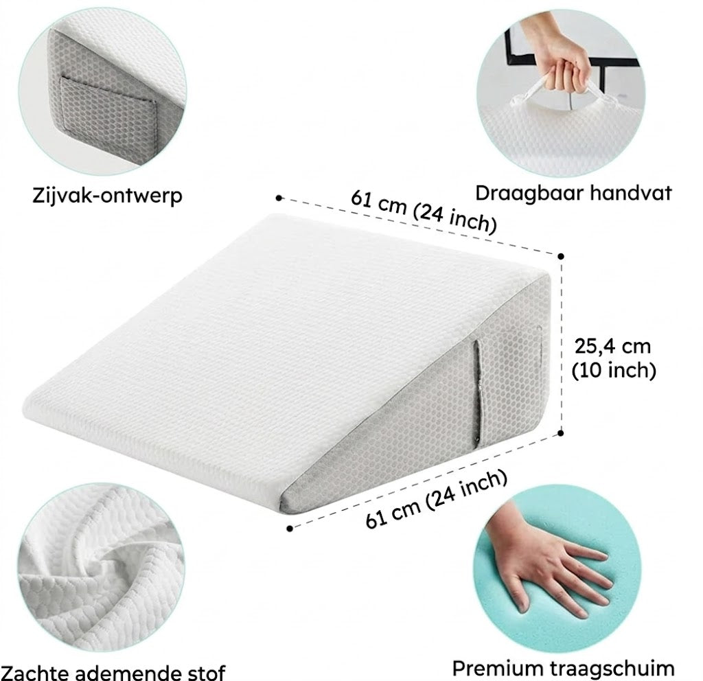 OrthoRelax  Wigkussen | Orthopedisch Rug- en Neksteun kussen