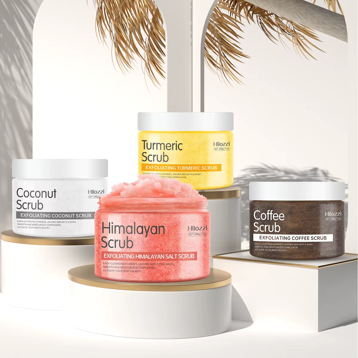 Hllozzi |Himalaya Zout Body Scrub Exfoliërende Diepe Reiniging Kurkuma