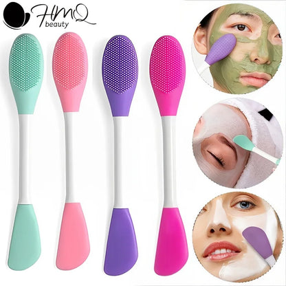 Gezicht Borstel | Applicator Dubbel  Kwast & Scrub