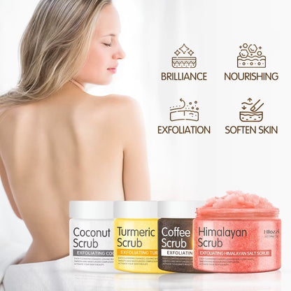 Hllozzi |Himalaya Zout Body Scrub Exfoliërende Diepe Reiniging Kurkuma