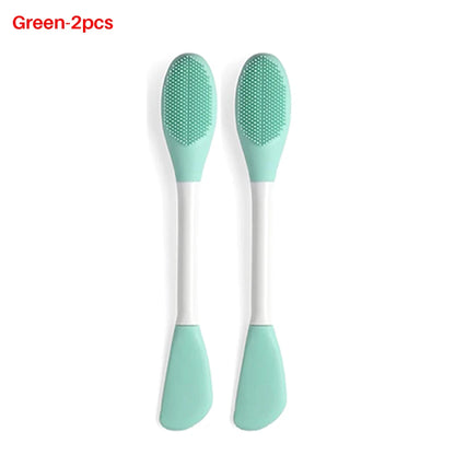 Gezicht Borstel | Applicator Dubbel  Kwast & Scrub